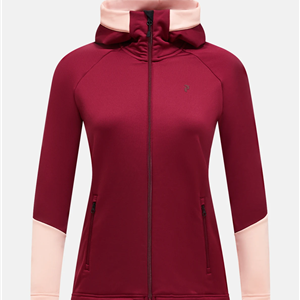 peak performance_woman_rider zip hood vertical zenith